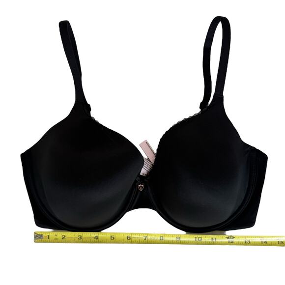 Victorias Secret Black Bra 36 DDD/F Lightly Lined Full Coverage Smooth Everyday - Picture 8 of 11